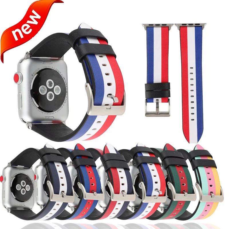 

Soft leather watch bands for apple watch band 42mm 44mm&for apple watch 4 band 40mm Bracelet Strap for iwatch Series 3 2 1 38mm