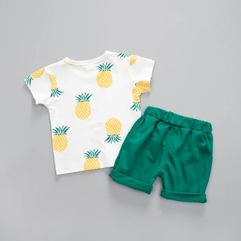 Baby Boys Girls Summer Clothes Fashion Cotton Set Printed Fruit Sports Suit For A Boy T-Shirt + Shorts Children'S Clothing 3