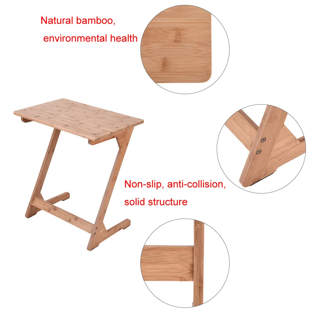 Современный диван-столик в скандинавском стиле, ТВ-поднос, диван-Торцевая сторона, столик для ноутбука, бамбуковый журнальный столик, мебель, mesa de centro escritorio