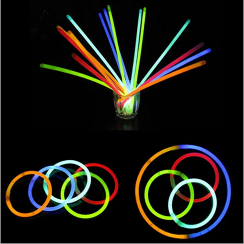 100 шт. для рождественской вечеринки Неон Glowstick светильник палка забавные детские