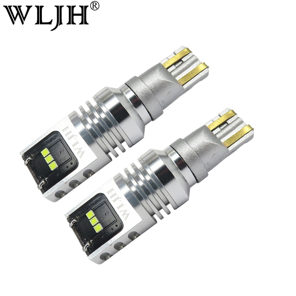 WLJH 2pcs T15 LED W16W 921 Bulb Turn Signal LED Bulb Auto Car Tail Parking Reverse Backup Light