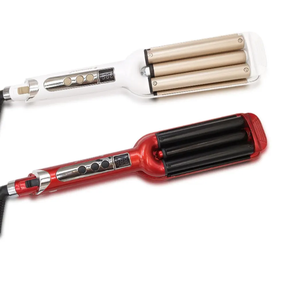Hair Curler WaveLCD Display Ceramic Hair Curling Iron 3 Barrel Clamp