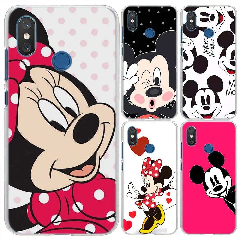

mickey Minnie Mouse Cartoon Pattern Transparent Hard Phone Cases Cover for Xiaomi Mi 5X(A1) 6X(A2) 8 SE for Redmi S2 4X 5A 5 Plu