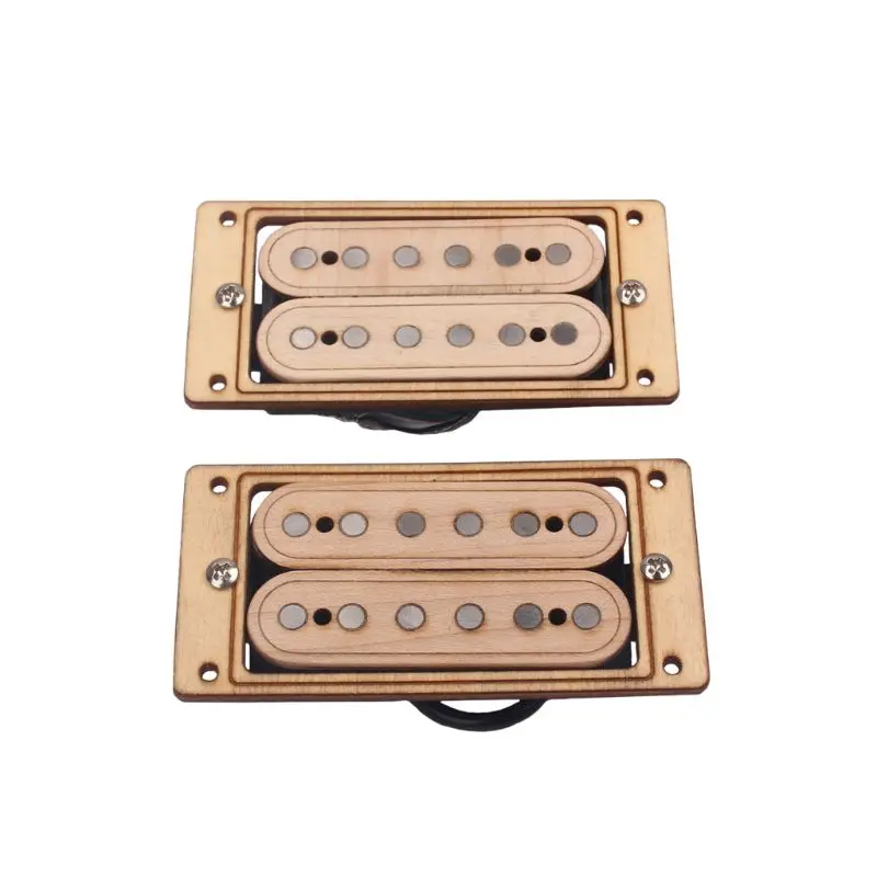 

2pcs/set Maple Wood 6-string Humbucker Pickups for Electric Guitar Replacement Parts Accessory