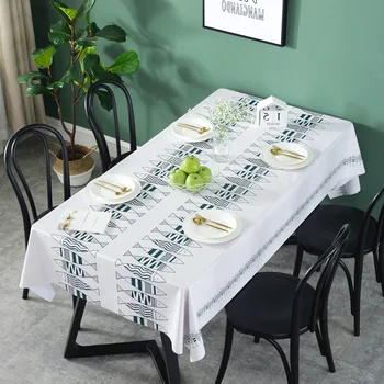 

Cactus Green Leaves Table Cloth Waterproof Tafelkleed Plastic PVC Oilproof Tablecloths Table Cover Home Decor
