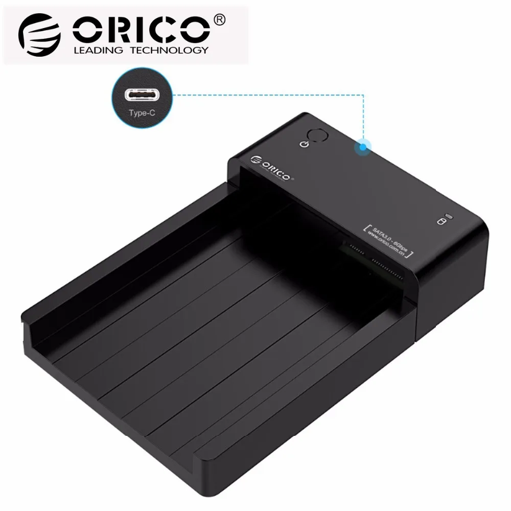 

ORICO USB3.1 Gen1 to Type-C 2.5/3.5 inch Tool Free SATA HDD & SSD Docking Station External Storage Enclosure-(6518C3)