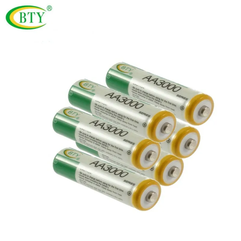 AA 3000 1,2 V Quanlity аккумуляторная батарея AA 3000mAh BTY Ni-MH 1,2 V аккумуляторная батарея 2A 3000