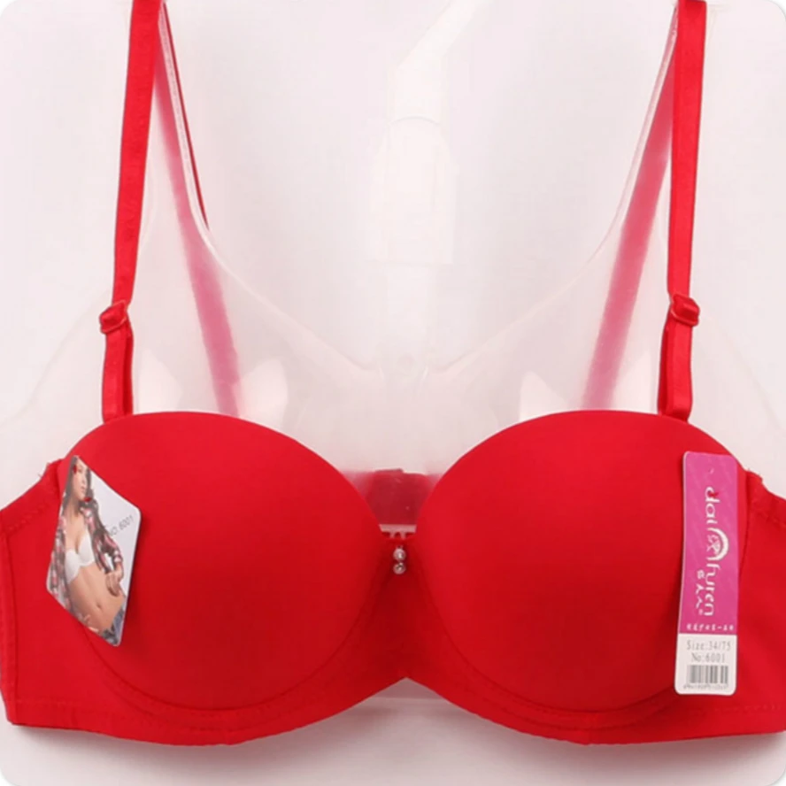 Women Bra Deep U Low Cut Push Up Bra Lingerie Backless Invisible Convertible Bra Backless Cloth Open Cup For Girl Women Gather