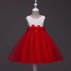 Коллекция 2018 года, модное стильное платье для девочек платья для свадебной вечеринки с розами для малышей платья для дня рождения для детей