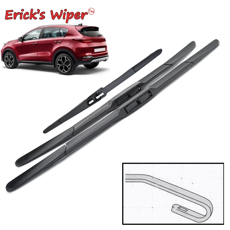 

Erick's Wiper Front & Rear Wiper Blades Set For Kia Sportage QL 2016 2017 2018 2019 Windshield Windscreen 26"16"11"