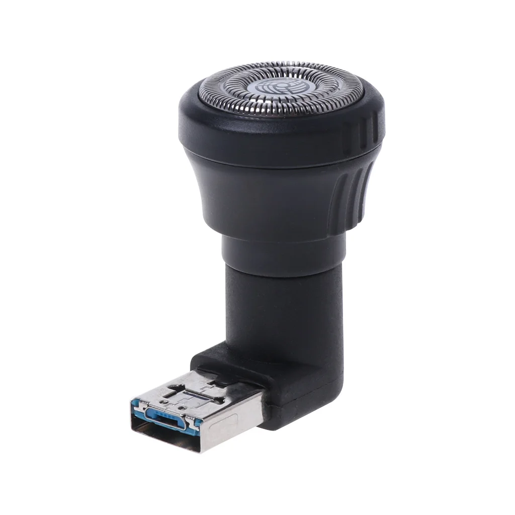 Магазин жарки техническая сотовая телефонная Бритва Мини Micro USB и USB портативный электрический триммер бритва для дропшиппинг - Цвет: Черный