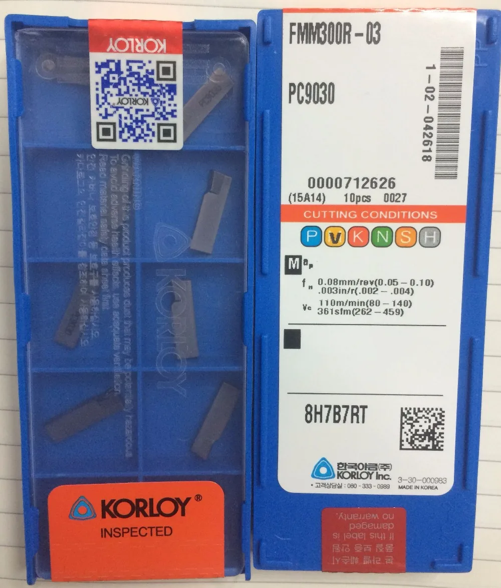 KORLOY карбид вольфрама вставки FMM300R 03 PC9030 токарные инструменты фреза CNC машина для
