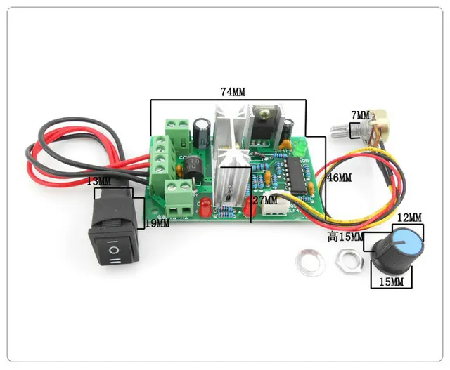 Contrôleur PWM De Vitesse De Moteur À Courant Continu Réglable Amélioré 10V  12V 24V 30V Inverseur 120W - Temu Canada