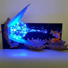Dragon Ball Z фигурку сын Goku kamehameha DIY свет взрыв сцены игрушечные лошадки фигурка супер Гоку модель