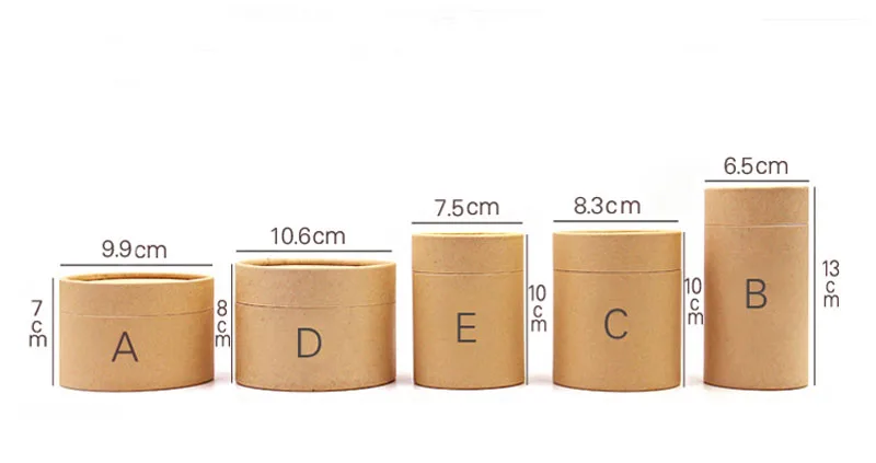 

Wholesale 20pcs/lot Tea Packaging Tube Drawing Tube Wrapping Packaging Kraft Coffee Paper Tube Oil painting cylinder