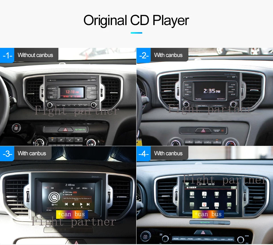 Sale Factory price 4G Android car dvd player for KIA sportage 2016 2017 kx5 car gps navigation stereo headunit car multimedia 0