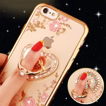 Роскошный блеск держатель из горного хрусталя чехол Kitty духи сердце любовь прозрачный мягкий телефонные чехлы для iPhone 5 5S 6 6S 6plus 7 8 плюс X XS XR