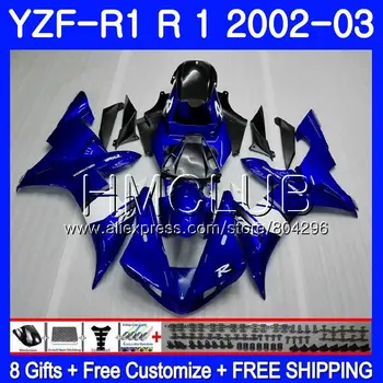 

Body For YAMAHA YZF-1000 Glossy blue YZF R 1 YZF 1000 YZFR1 02 03 109HM.7 YZF1000 YZF R1 2002 2003 YZF-R1 03 02 Fairings Frame