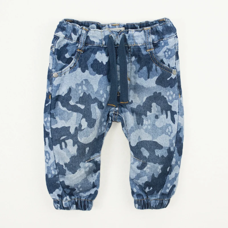 Baby Boy Girl Elastic Waist Ripped Denim Jeans Trousers Harem Pants