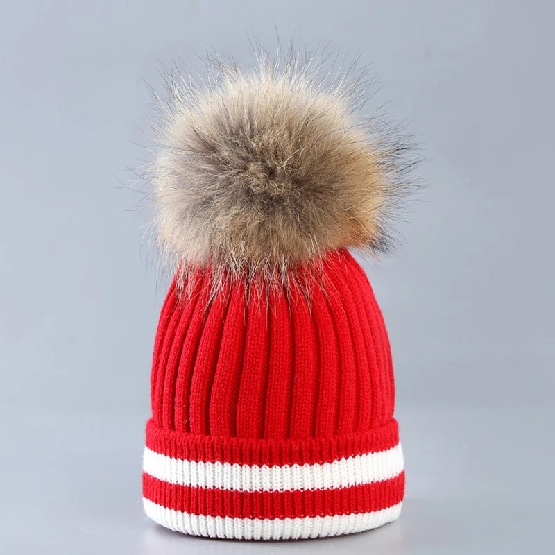 mens fur bobble hat