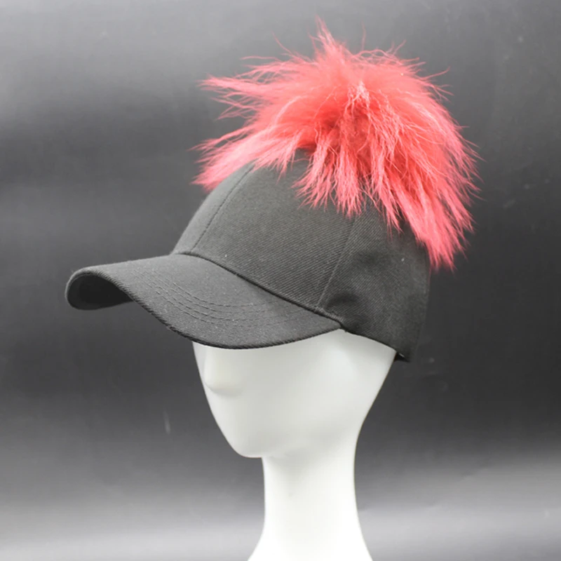 Меховая шапка с помпоном для мужчин Кепка в стиле хип хоп бейсболка Snapback женская