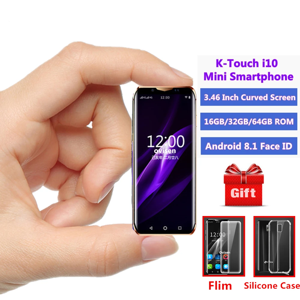 2019 Pocket Smartphone K touch i10 3.5 Inch Curved Screen 16GB/32GB/64GB ROM Mini cellphone android 8.1 Google Play Store Mobile|Смартфоны|