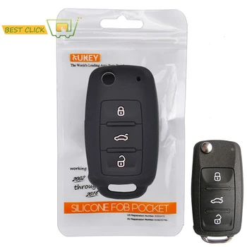 

Silicone Car Key Case For VW POLO Bora Beetle Tiguan Passat Golf Jetta Eos Touran Caddy Sharan Scirocco Cover Remote Fob