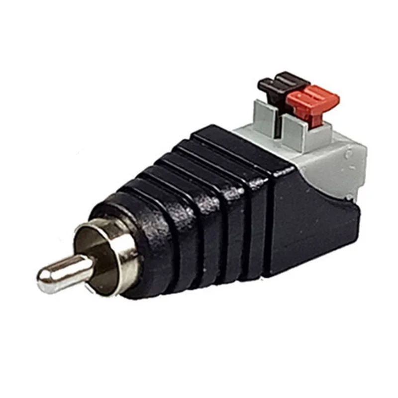 RCA AV Balun Connector RCA MaleFemale AV Screw 2 Poles Terminal Pressed Type CAT5 to CCTV Camera Video AV Terminal Block (5)