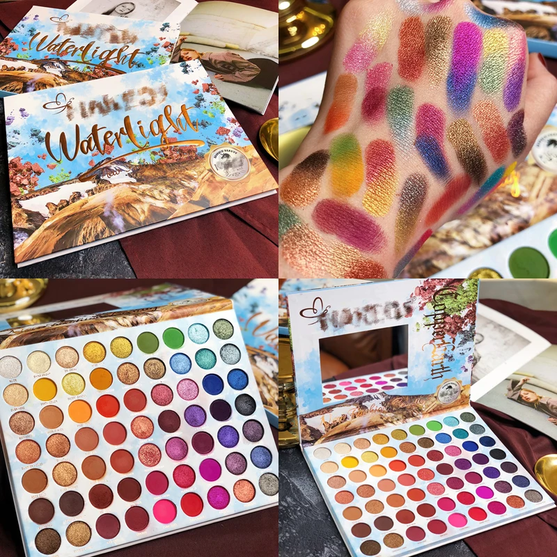 Günstig Make up Lidschatten Palette 63 Farbe Sommer Sammlung Matte Schimmer Glitter Pigment Lidschatten Pallete Kosmetische
