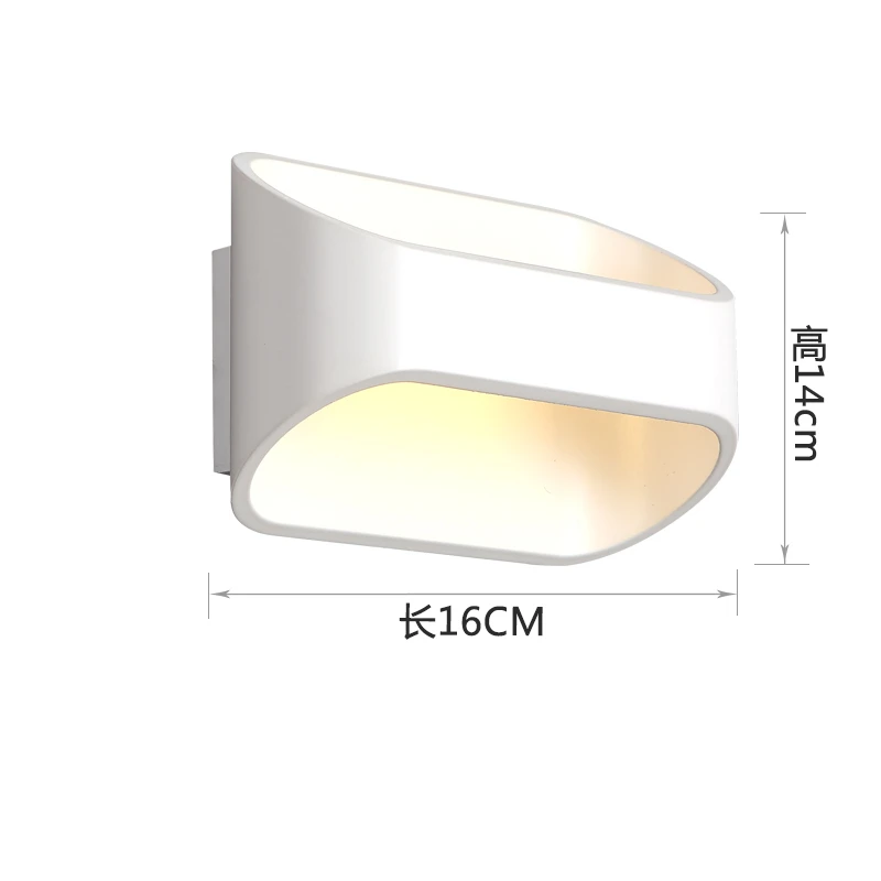 Современный светодиодный настенный светильник в скандинавском стиле для гостиной, Светильники для спальни, водонепроницаемые наружные настенные светильники, лестницы, настенные бра, освещение для прохода - Цвет абажура: B style white