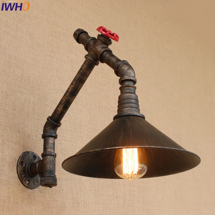 Лофт Промышленные водопровод бра для дома светильник старинные EDISON ЛАМПЫ wandlamp lamparas де сравнению огни Lampen бра