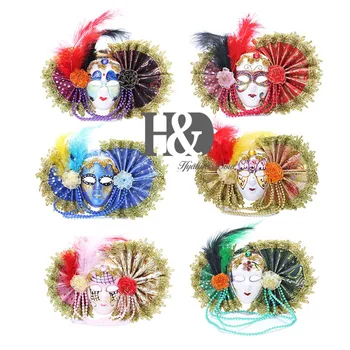 

H&D Mini Masquerade Masks Party Decorations 6pcs Set Small Venetian Masks Mardi Gras Novelty Gifts