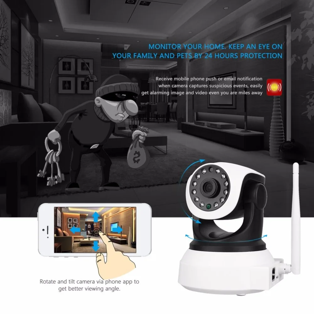 

DID-901FH One Million 720P HD Wireless Network Camera Wi-Fi Home Monitor Camera with Smartphone Alerts and App Set-up