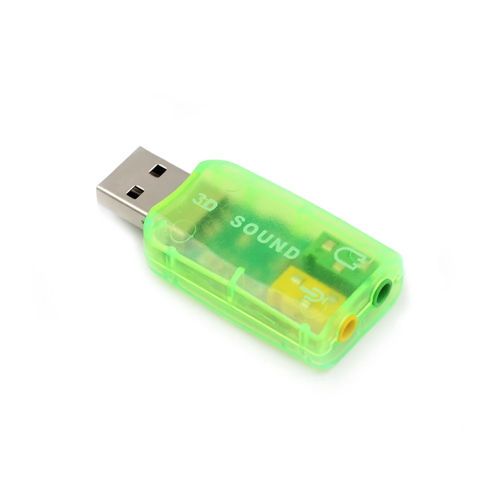 10 шт./лот USB 2.0 Интерфейс 5.1 Стерео Аудио Звуковая карта адаптер для ПК Прямая