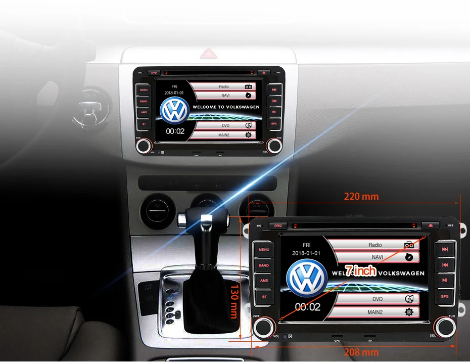 Junsun 2 DIN автомагнитола DVD GPS 7 '' bluetooth fm Радио стерео плеер для Volkswagen VW polo passat b6 jetta 6 skoda rapid авто DVD плеер камера заднего вида