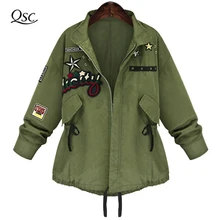 Женское пальто весна модное осеннее Ретро армейское зеленое дизайнерское женское кашемировое пальто карманы вышивка весенняя куртка SUM07