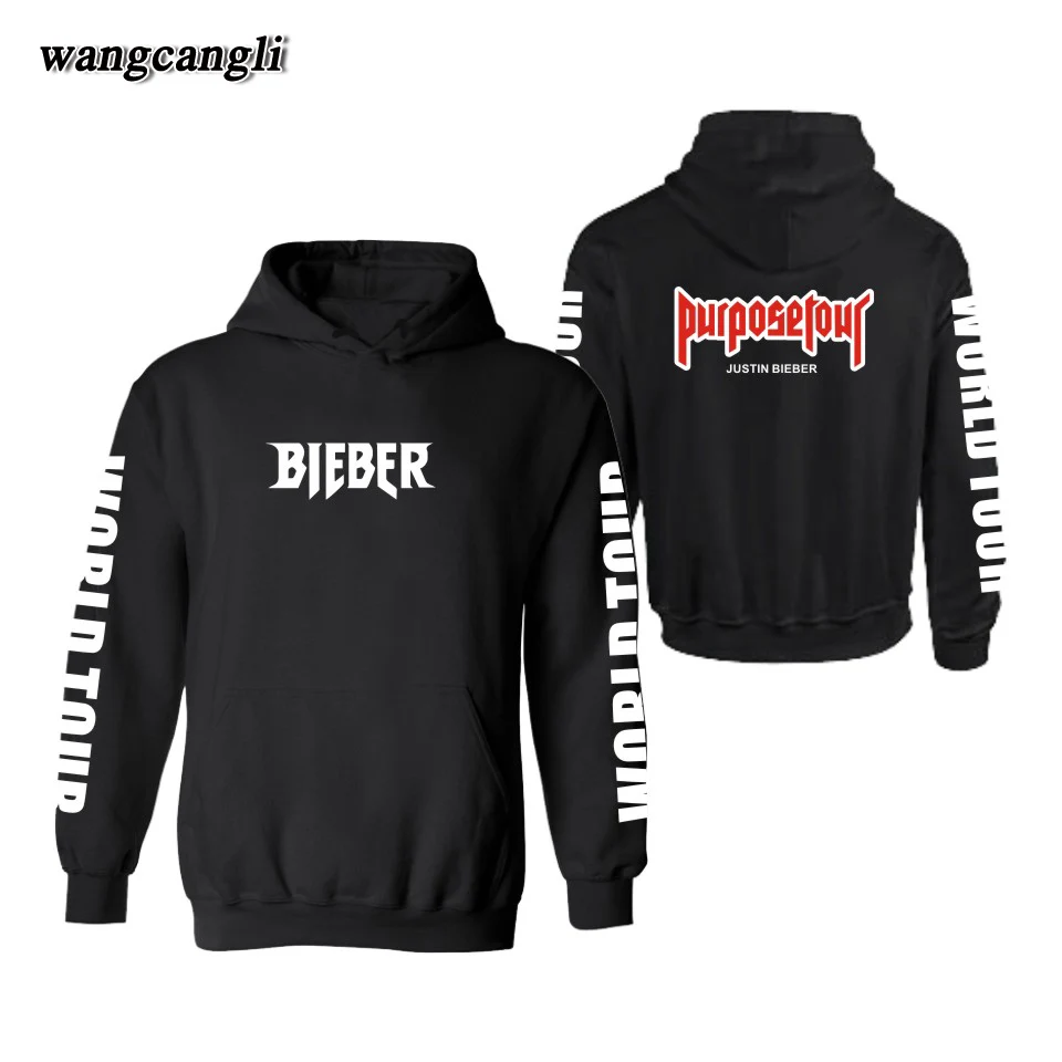 Justin Bieber Purpose Tour Hoodie Sweatshirt Men Autumn Winter Streetwear Men Hoodies Sweatshirts Hip Hop Plus Size Jacket Coat