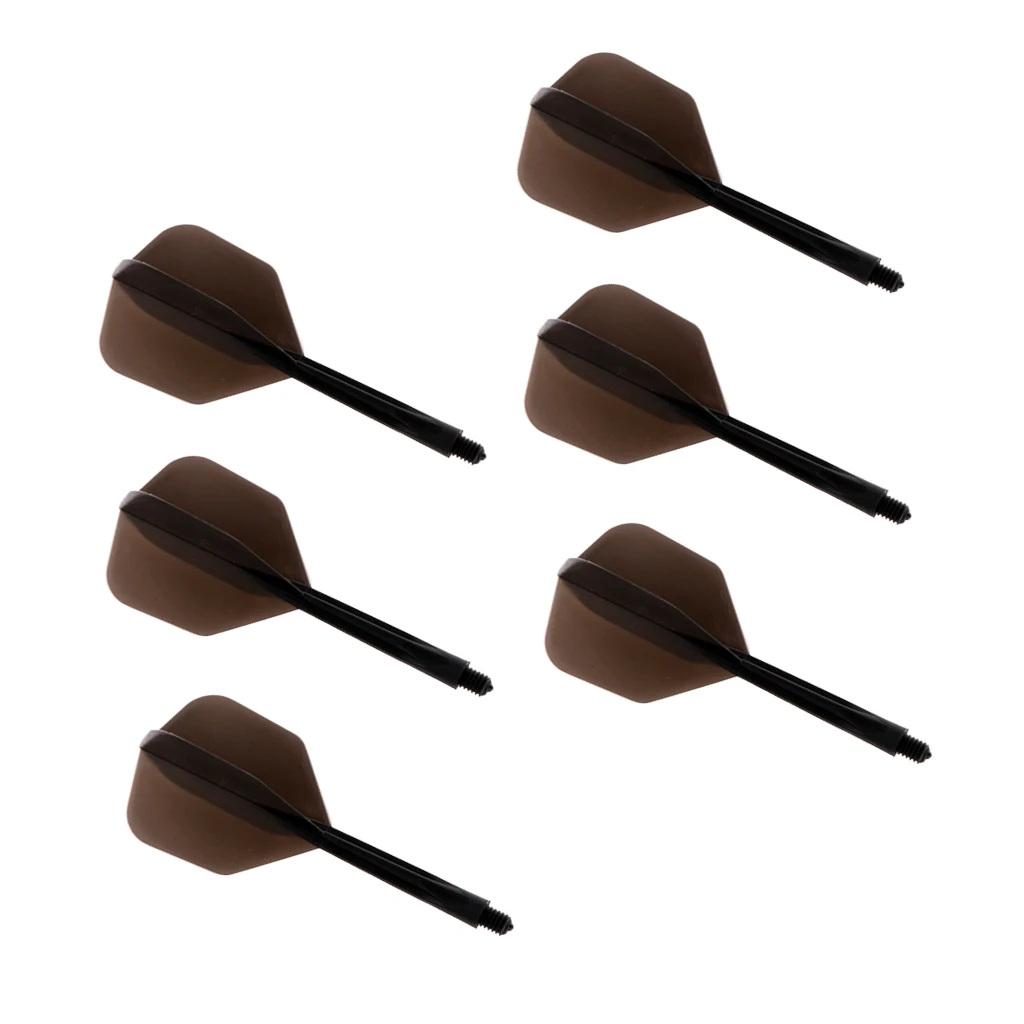6 Pieces Transparent 2BA Thread Dart Shafts And Dart Flights Connection Entertainment Darts Tools Accessories
