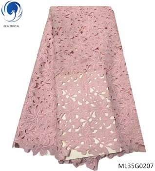 

BEAUTIFICAL water soluble lace fabric african guipure cord lace guipure lace fabric african free shipping for man/woman ML35G02
