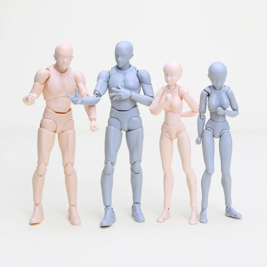 

2Pcs/set Body Kun SHF Figuarts Archetype He She Action Figure Color DIY Figure Bodykun Action Figure Model Toy