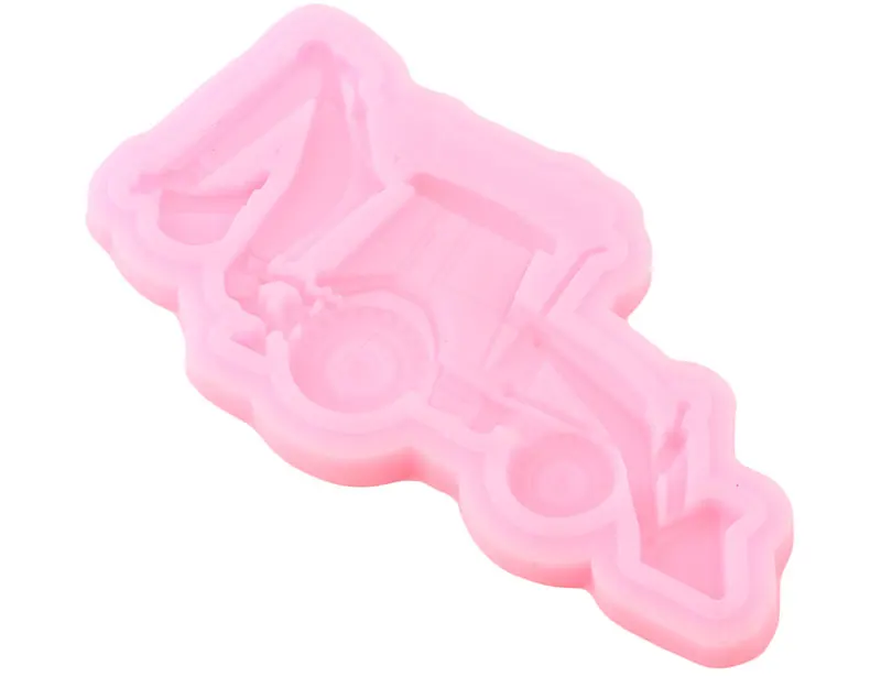 Excavator Silicone Mold 3D Car Fondant Molds Baby Birthday Cake Decorating Tools Cupcake Candy Clay Chocolate Gumpaste Moulds