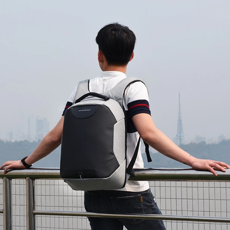 Senkey de carga USB Anti robo mochila hombres mujeres de 15 pulgadas portátil mochilas para viaje bolsas de la escuela mochila saco un dos mochila