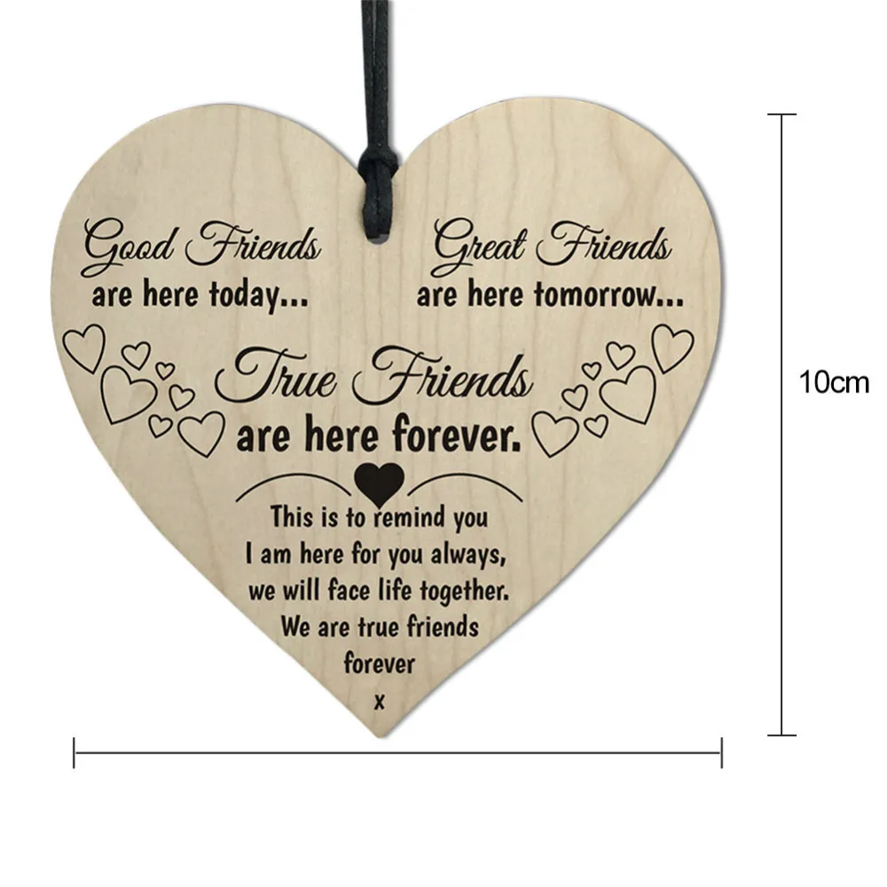 I Love Mom Hanging Gift Sign - Heart Shaped for Mother - True Friends Wall Hanging Decor - Birthday Mother's Day Gift - 10*10cm image 6