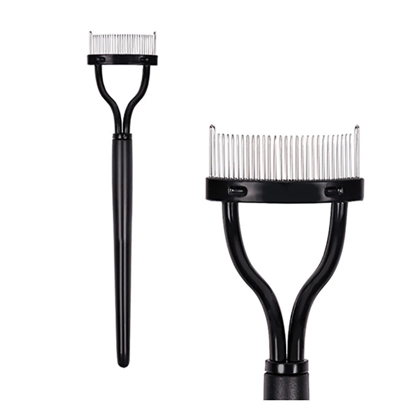 Buy Portable Black Stainless Steel Needle Eyelash Comb
