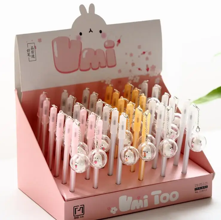 

Cute Radish Rabbit Pendant Gel Pen Signature Pen Escolar Papelaria School Office Supply Promotional Gift