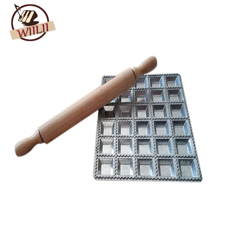 WIILII 1PCS Silver Dumpling Mold Ravioli Maker Gadgets Fast Press Pasta Pie Dumpling Making Tools for Kitchen Cooking Tool
