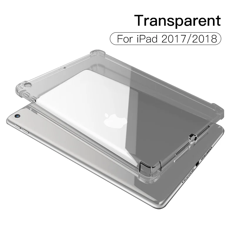 PZOZ чехол для нового iPad Pro 9,7 дюймов Air mini 1 2 3 4 5 Силиконовый противоударный прозрачный мягкий чехол из ТПУ для iPad mini сумка - Цвет: 2018 Transparent