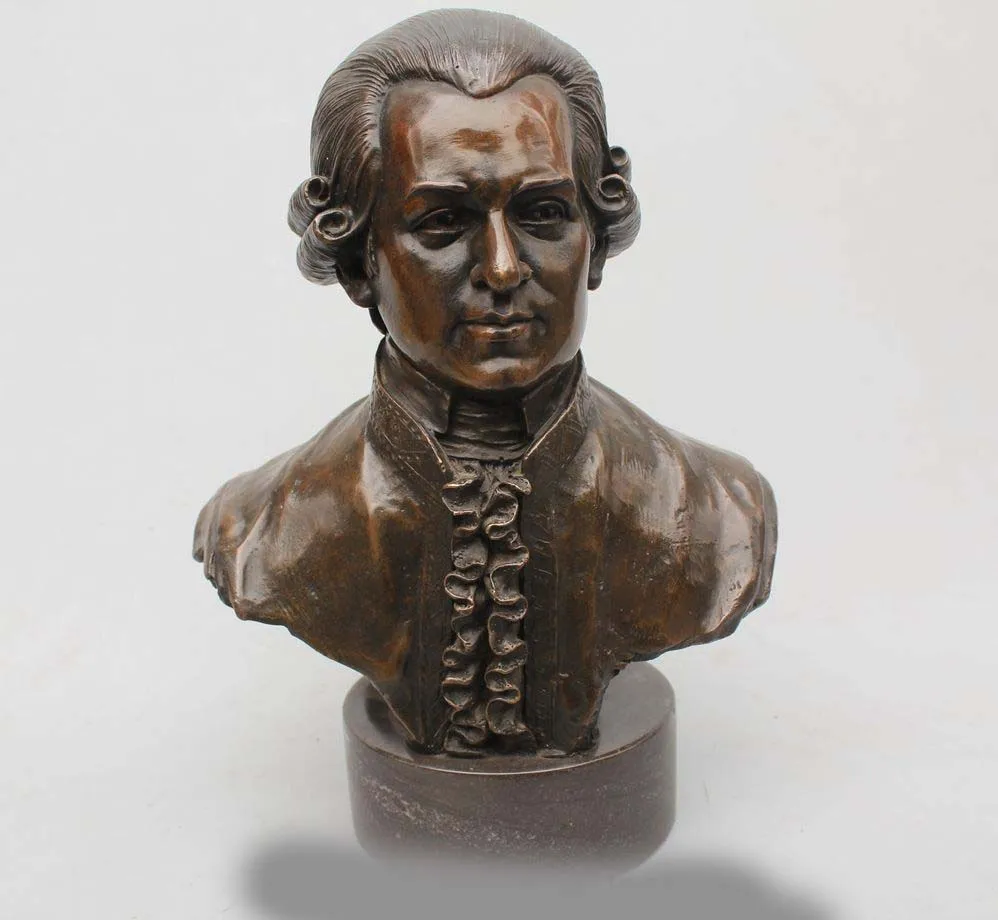 

12"Western Art Sculpture Bronze Marble Famous Musician pianist Chopin Statue