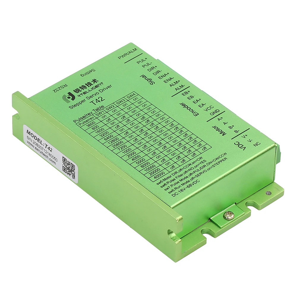 

Rtelligent Nema 17 24-50V DC 150W Digital Closed Loop Stepper Motor Driver Servo Motor Driver for Nema 17 Stepper Motor