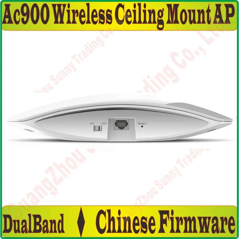 2G+ 5G Dual Band Беспроводной Ap 900 Мбит/с AC900 внутрений потолочный AP 802.11bgn 11AC Wi-Fi точка доступа, с поддержкой PoE инжектор, 1000 м RJ45 Порты и разъёмы